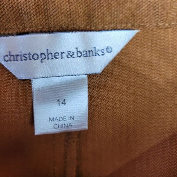 Christopher & Banks Skirt Maxi Panel Aline Prairie Camel 14 Country Boho - Picture 9 of 11